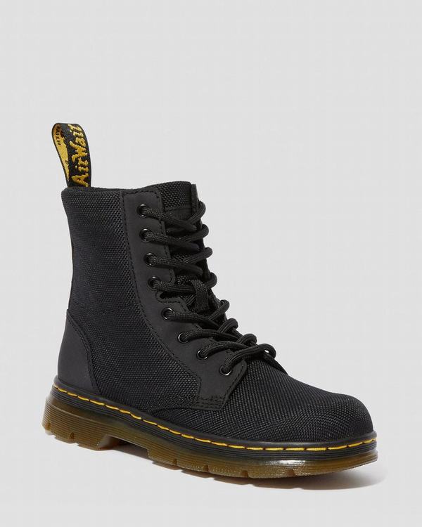 Dr Martens Dětské Kotníkové Boty Junior Combs Černé, CZ-821753